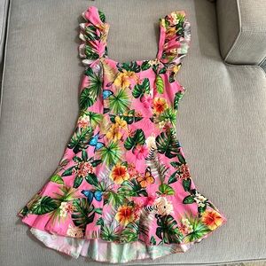 Tropical print dress